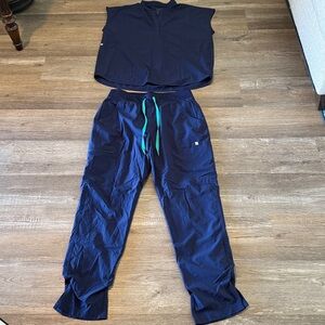 Figs Technical Collection Navy Top and Bottom